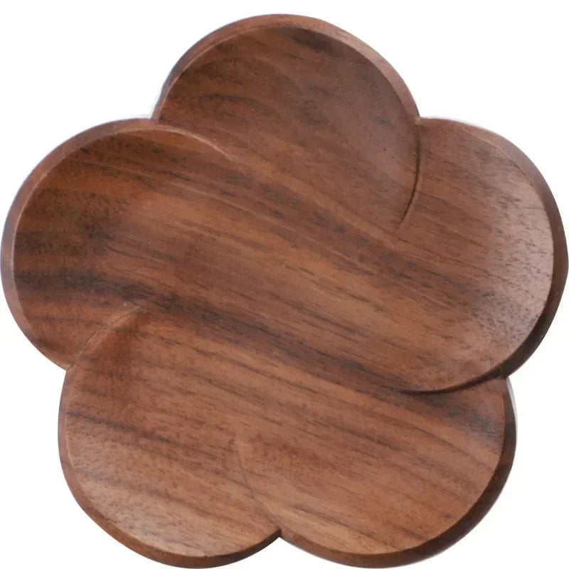 Coasters - Wooden Black Walnut Petal