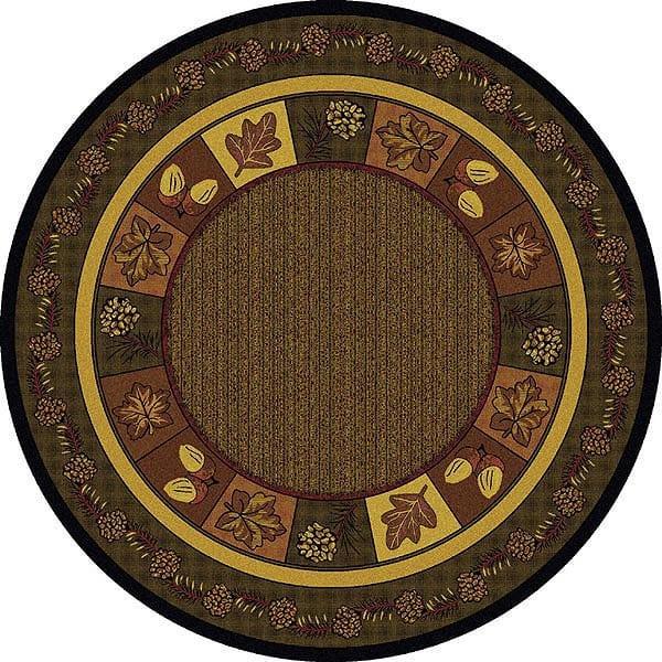 Cody Pinecone 8' Round Area Rug - Gifts for You 'n Me