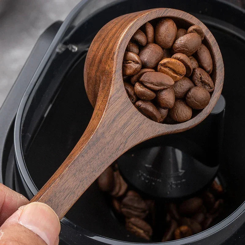 Coffee Spoon - Long Handle Black Walnut Wood