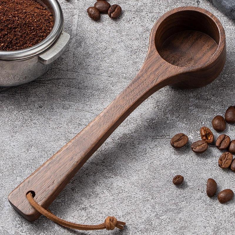 Coffee Spoon - Long Handle Black Walnut Wood