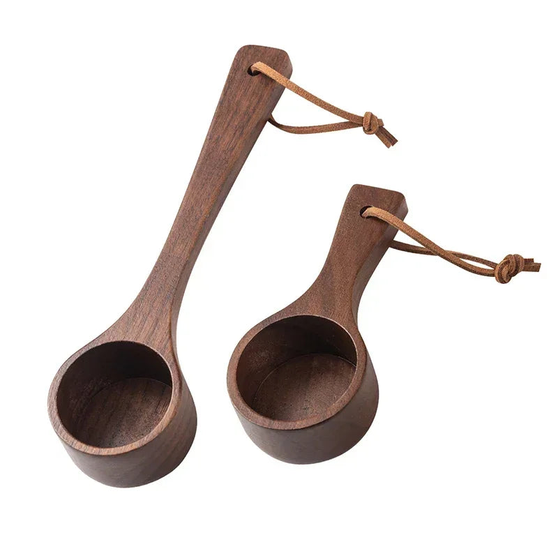 Coffee Spoon - Long Handle Black Walnut Wood