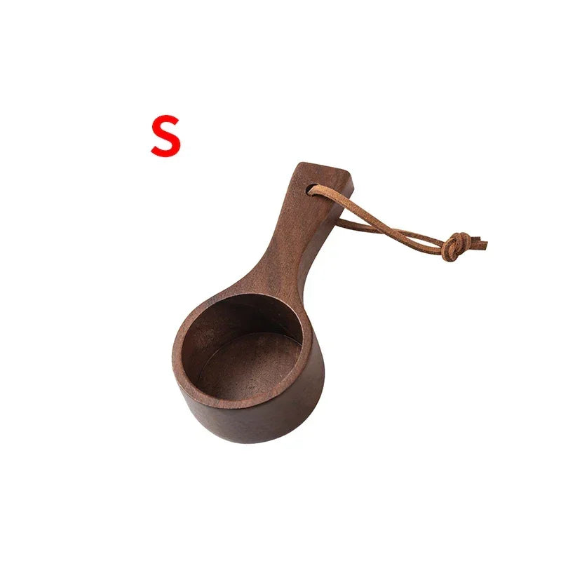 Coffee Spoon - Long Handle Black Walnut Wood