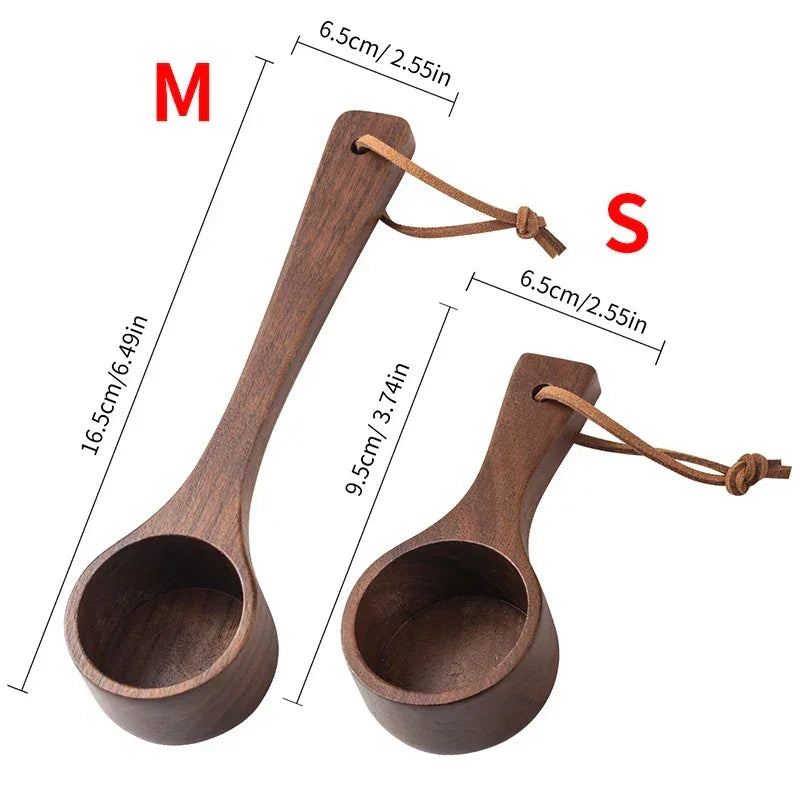 Coffee Spoon - Long Handle Black Walnut Wood
