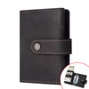 Coin Purse Metal Card Case Leather Card Sleeve ID Sleeve Leather Credit Card Holder