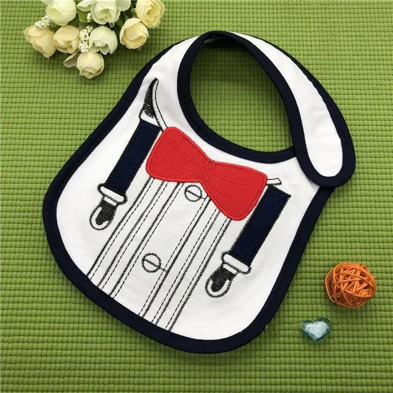 Collar Baby Festive Dress Cotton Cute Pattern Bibs for  Newborn Boy Girl
