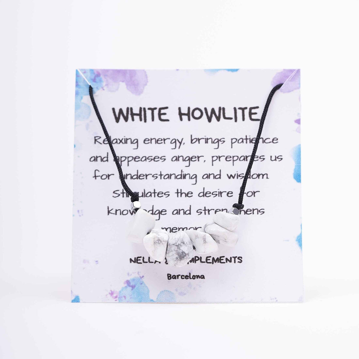 White Howlite Stone Necklace | Natural Stone