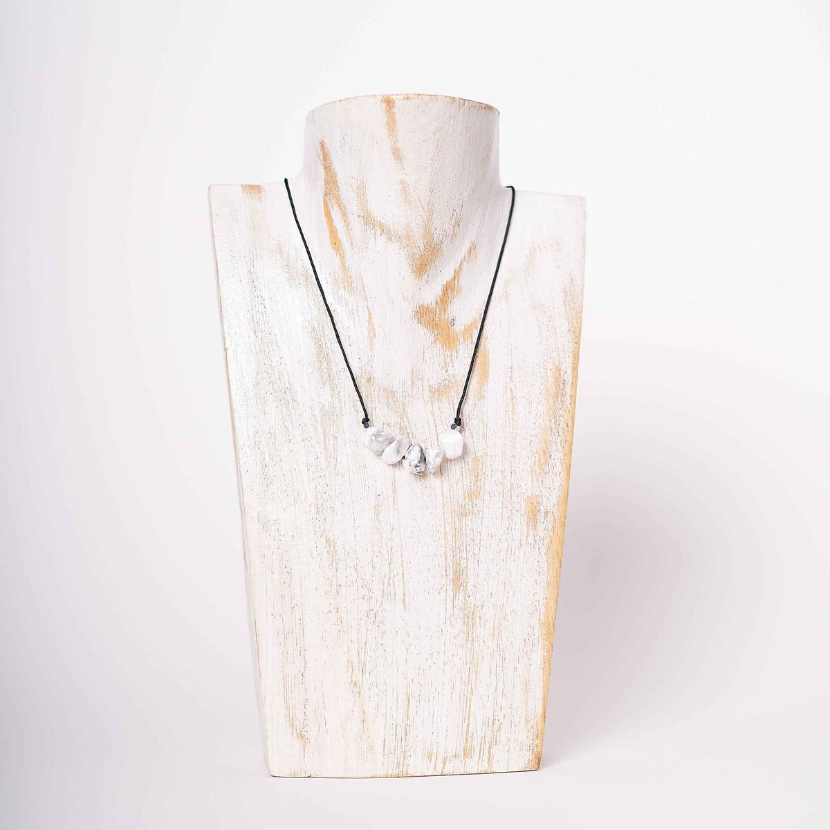White Howlite Stone Necklace | Natural Stone