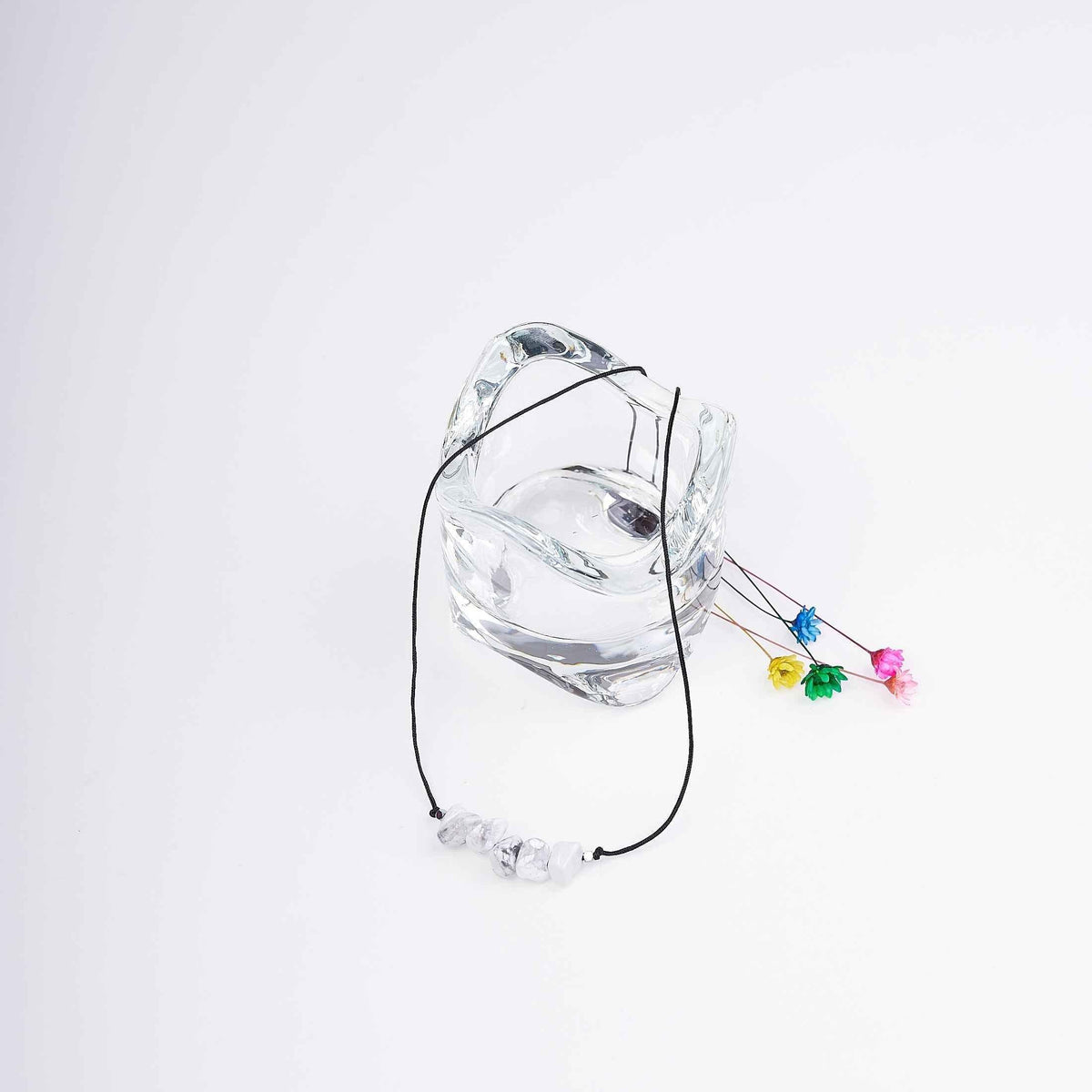 White Howlite Stone Necklace | Natural Stone