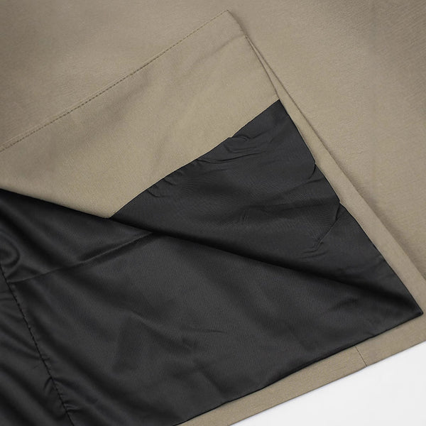 Color blocking patchwork windbreaker women's lace up waist cinched long jacket coat