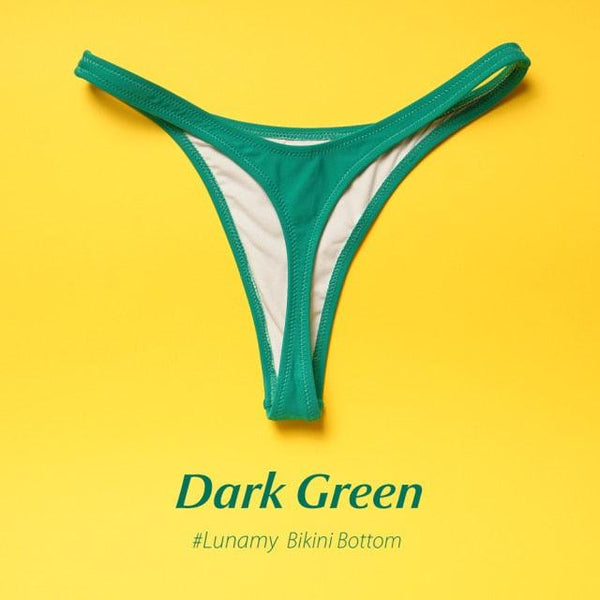 Colorful Bikini Thong Swimwear Women Swimsuit Top And Bottoms T-Back Brazilian Swimming Women's Strappy Triangle Bikini Sets High Cut Cheeky Thong Bottom Swimsuits