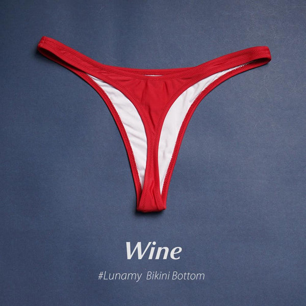 Colorful Bikini Thong Swimwear Women Swimsuit Top And Bottoms T-Back Brazilian Swimming Women's Strappy Triangle Bikini Sets High Cut Cheeky Thong Bottom Swimsuits