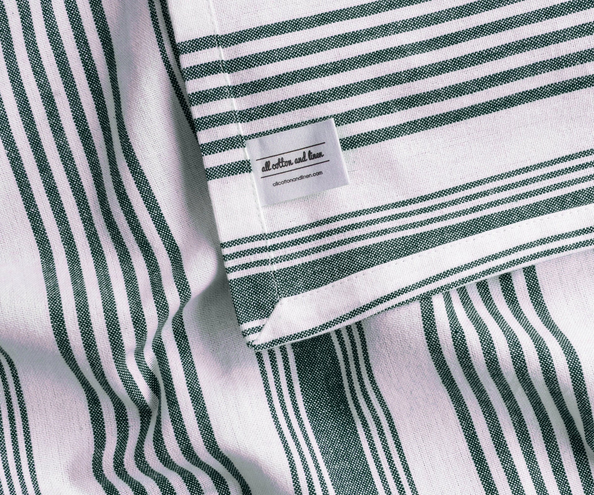 Striped Tablecloth Green - French Provence Tablecloth