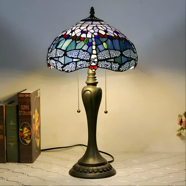 Colorful Dragonfly Tiffany Lamp Original