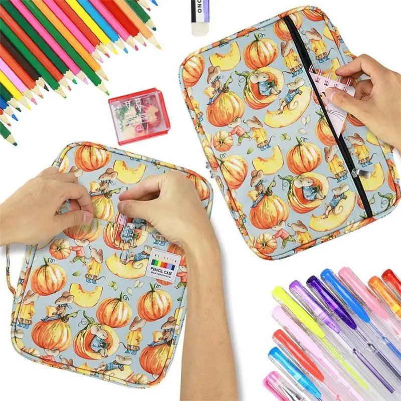 Colorful Large Capacity Pencil Bag Organizer Portable Multilayer Holder  Big Pencil Bag