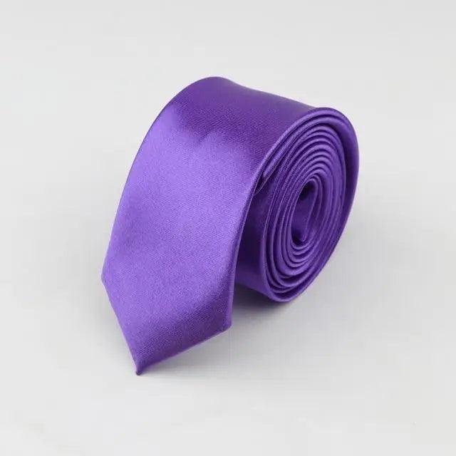 Colorful Men Polyester Slim Men Necktie Simple Design Party Necktie Wedding And Daily Wear Neck Ties