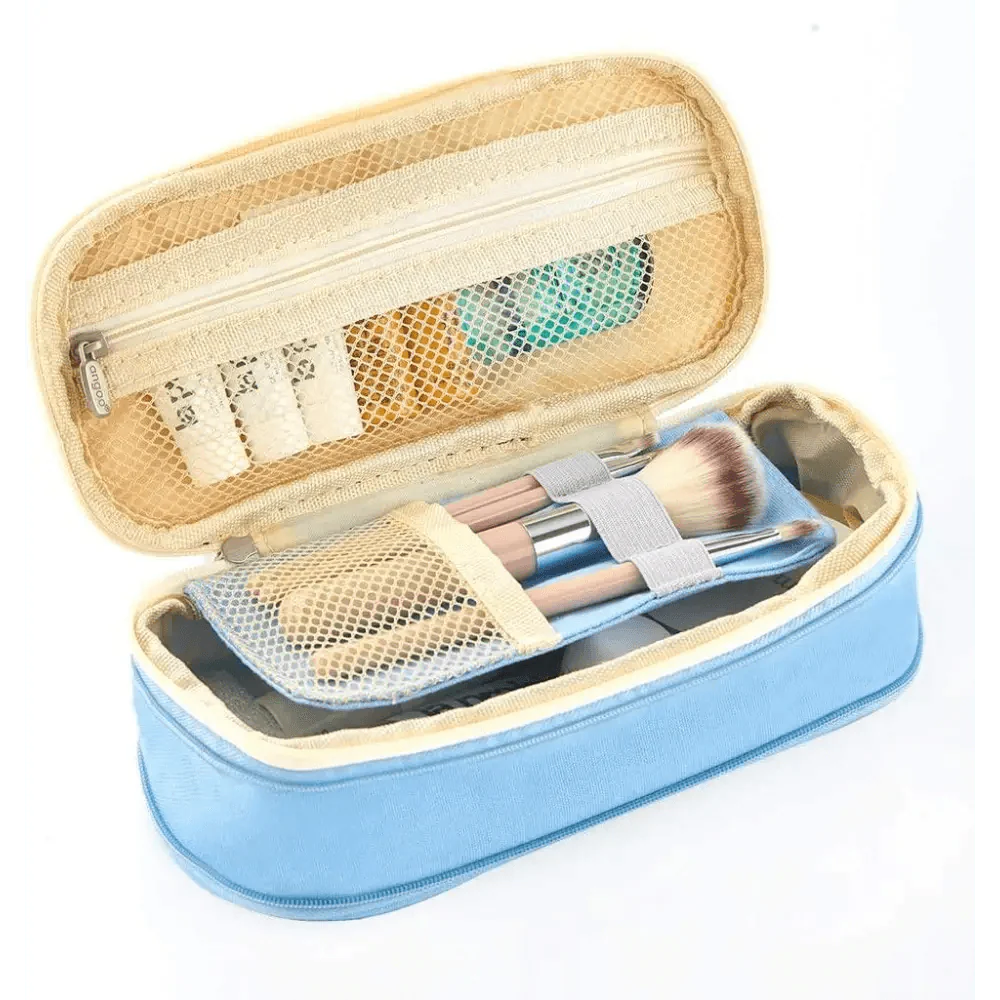 Colorful Pencil Organizer Pouch Pen Holder School Supplies Portable Travel Simple Storage Box Easy Grip Handle