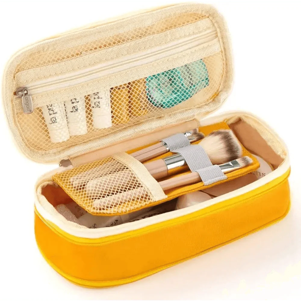 Colorful Pencil Organizer Pouch Pen Holder School Supplies Portable Travel Simple Storage Box Easy Grip Handle