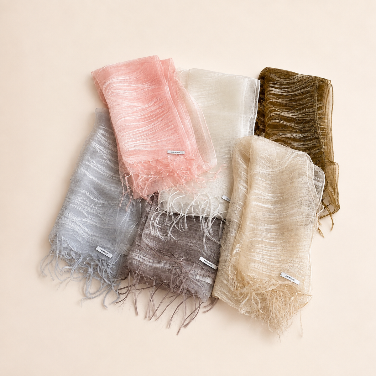 Mauve Gray Mulberry Silk Scarf