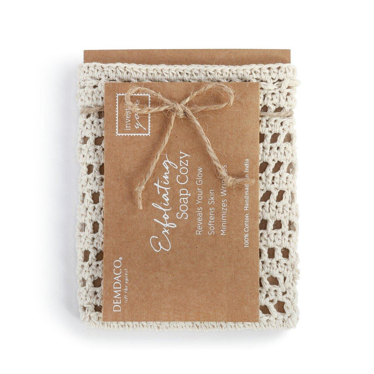 Comfort Handwoven Natural Fiber Exfoliating Washcloth, Gloves, & Soap Bag