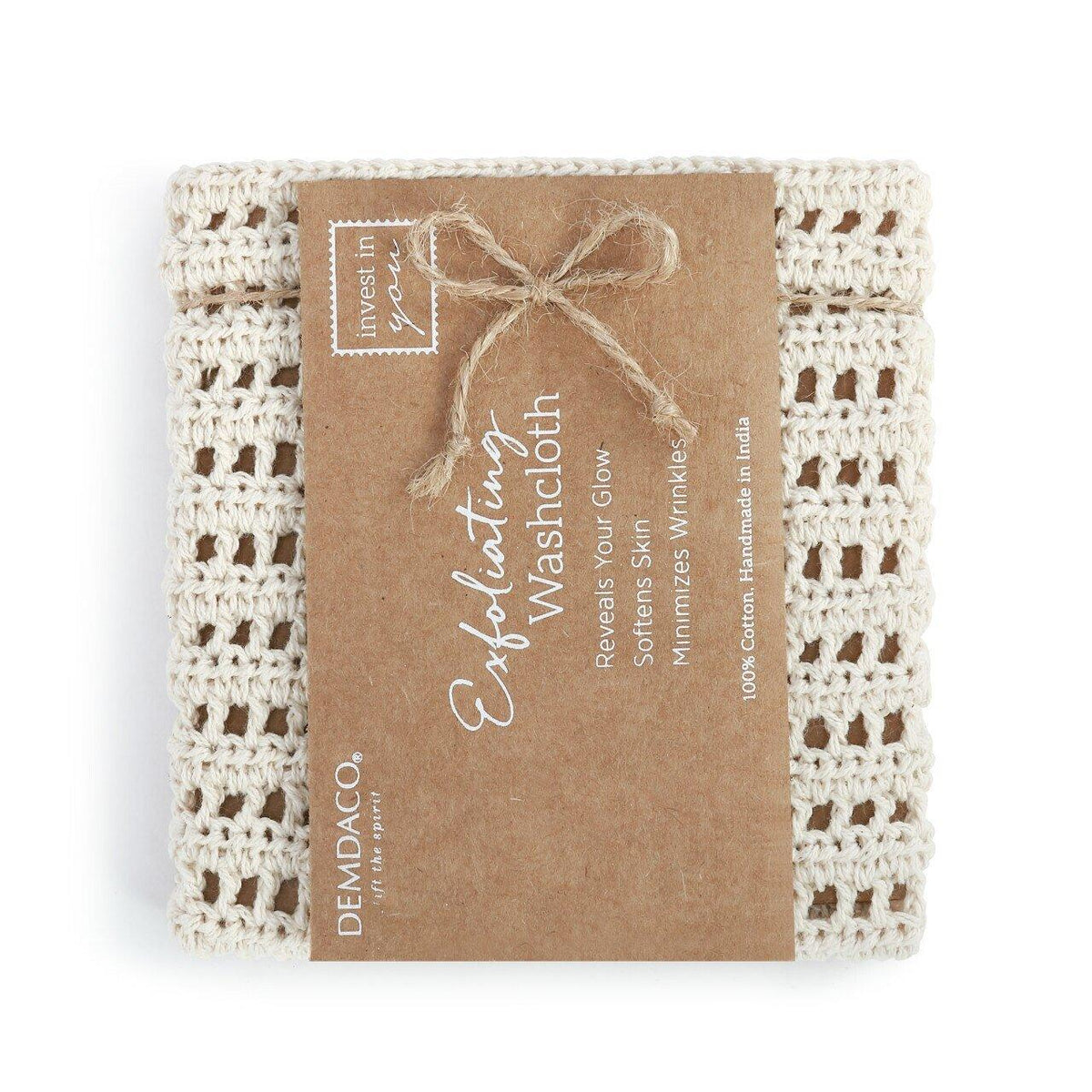 Comfort Handwoven Natural Fiber Exfoliating Washcloth, Gloves, & Soap Bag