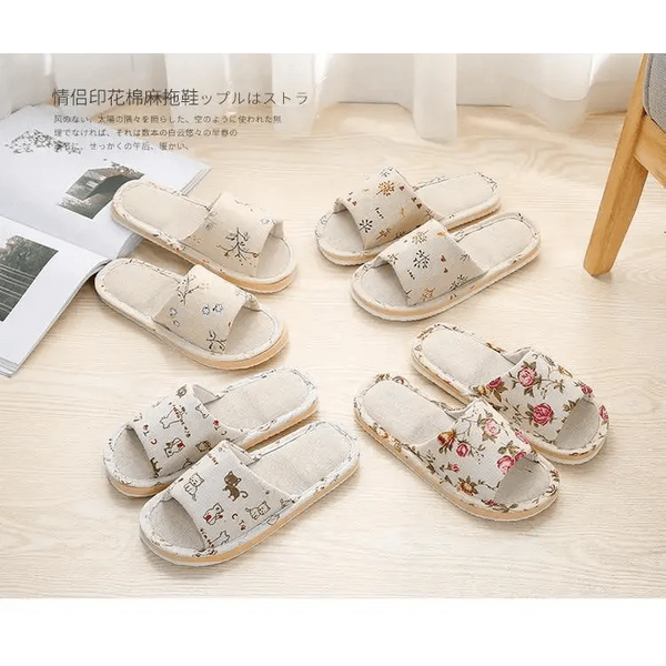 Comfortable Elegant Flower Design Indoor Soft Slipper Spring Autumn Lightweight Flip Flops For Women Classic Bedroom Slippers Ladies Foldable Flip Flops