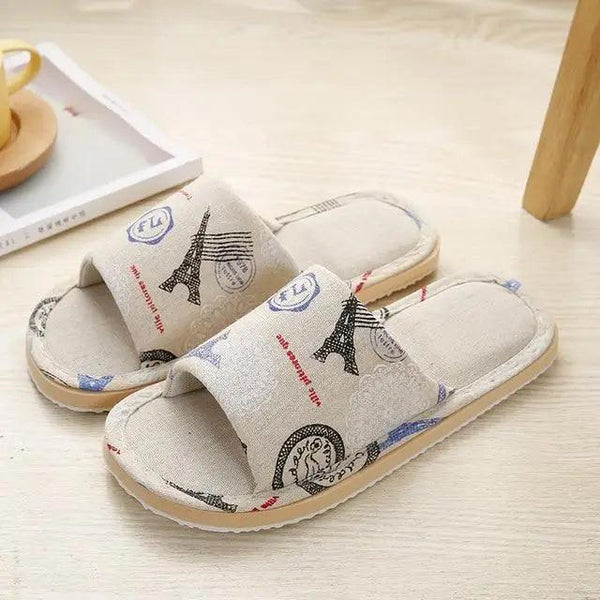 Comfortable Elegant Flower Design Indoor Soft Slipper Spring Autumn Lightweight Flip Flops For Women Classic Bedroom Slippers Ladies Foldable Flip Flops