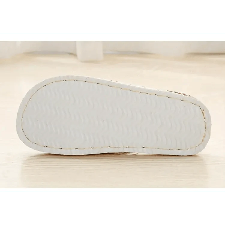 Comfortable Elegant Flower Design Indoor Soft Slipper Spring Autumn Lightweight Flip Flops For Women Classic Bedroom Slippers Ladies Foldable Flip Flops