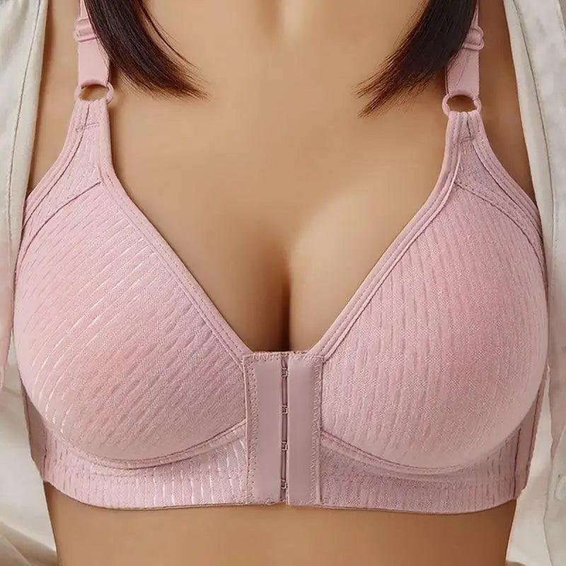 Comfortable Seamless Bra For Women Fashion Push Up Bras Wire Free Lingerie Full Cup Bralette Cotton Underwear Brassiere Front Closure