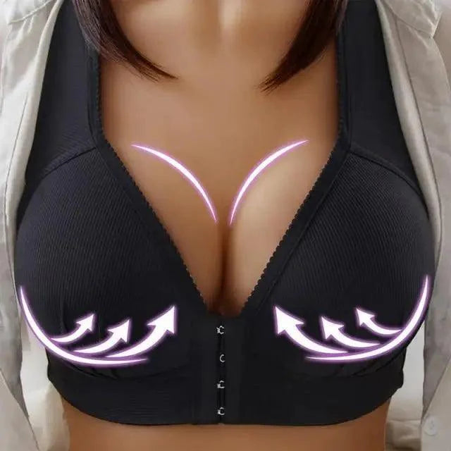 Comfortable Seamless Bra For Women Fashion Push Up Bras Wire Free Lingerie Full Cup Bralette Cotton Underwear Brassiere Front Closure