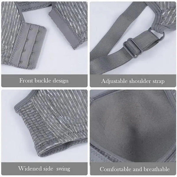 Comfortable Seamless Bra For Women Fashion Push Up Bras Wire Free Lingerie Full Cup Bralette Cotton Underwear Brassiere Front Closure