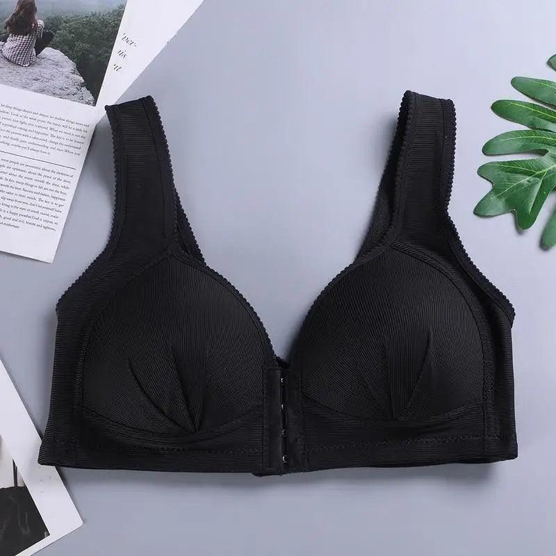 Comfortable Seamless Bra For Women Fashion Push Up Bras Wire Free Lingerie Full Cup Bralette Cotton Underwear Brassiere Front Closure