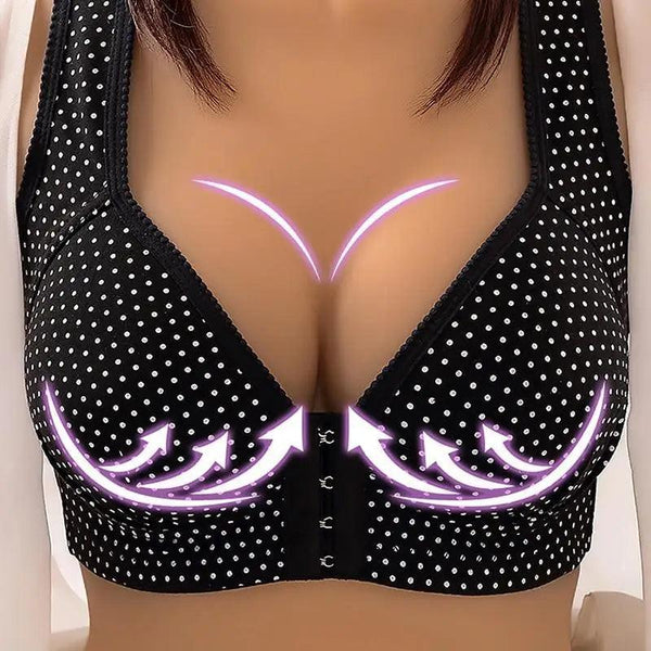 Comfortable Seamless Bra For Women Fashion Push Up Bras Wire Free Lingerie Full Cup Bralette Cotton Underwear Brassiere Front Closure