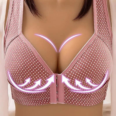 Comfortable Seamless Bra For Women Fashion Push Up Bras Wire Free Lingerie Full Cup Bralette Cotton Underwear Brassiere Front Closure