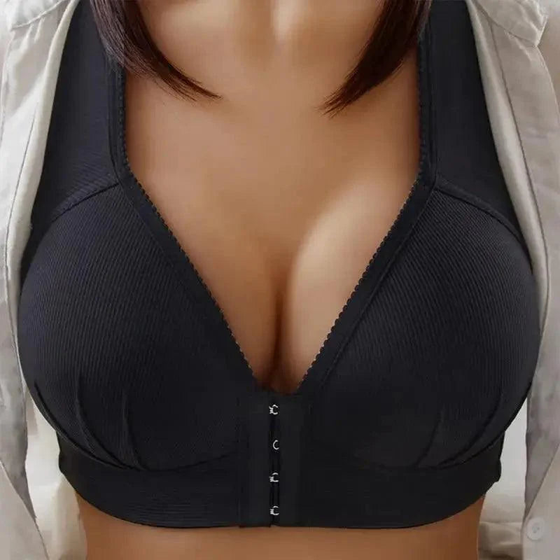 Comfortable Seamless Bra For Women Fashion Push Up Bras Wire Free Lingerie Full Cup Bralette Cotton Underwear Brassiere Front Closure