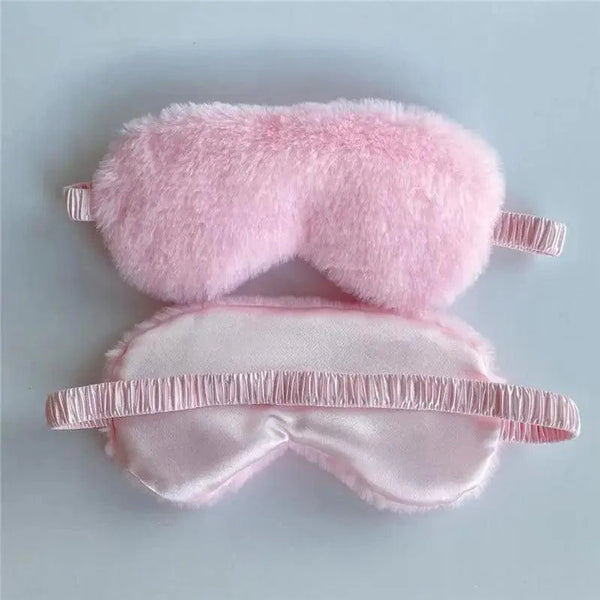 Comfortable Soft Plush Sleep Eye Mask Sleeping Masks Night Eyeshade Women Traveling Eye Patch Cute Design Cozy Fluffy Eye Mask