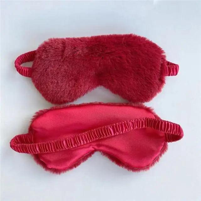Comfortable Soft Plush Sleep Eye Mask Sleeping Masks Night Eyeshade Women Traveling Eye Patch Cute Design Cozy Fluffy Eye Mask