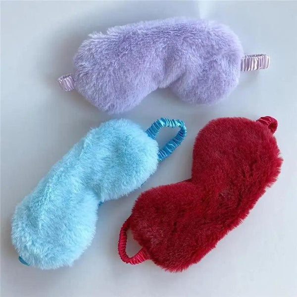 Comfortable Soft Plush Sleep Eye Mask Sleeping Masks Night Eyeshade Women Traveling Eye Patch Cute Design Cozy Fluffy Eye Mask