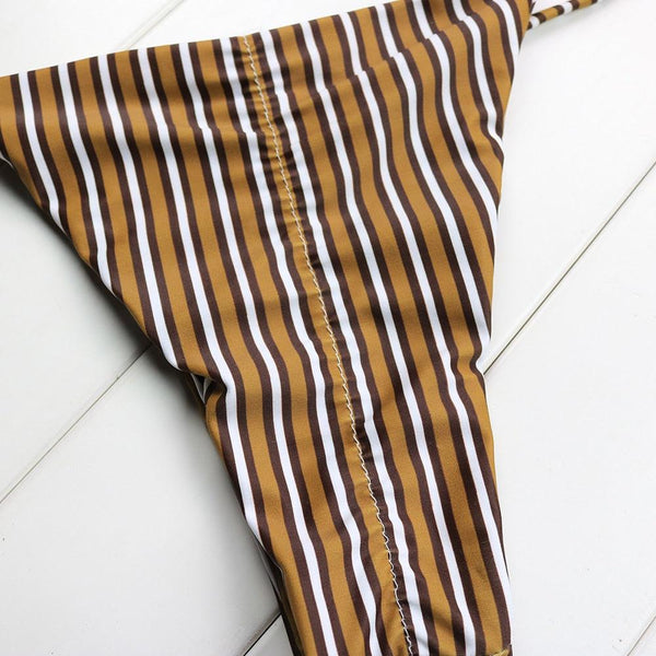 Comfortable Women Striped Bikini Swimsuit Swimwear Women Push Up Women's Swimming Suit Bathing Suit Women Bikini Sets Women's Swimsuit Two Piece High Waist Bathing Micro Suit Swimwear