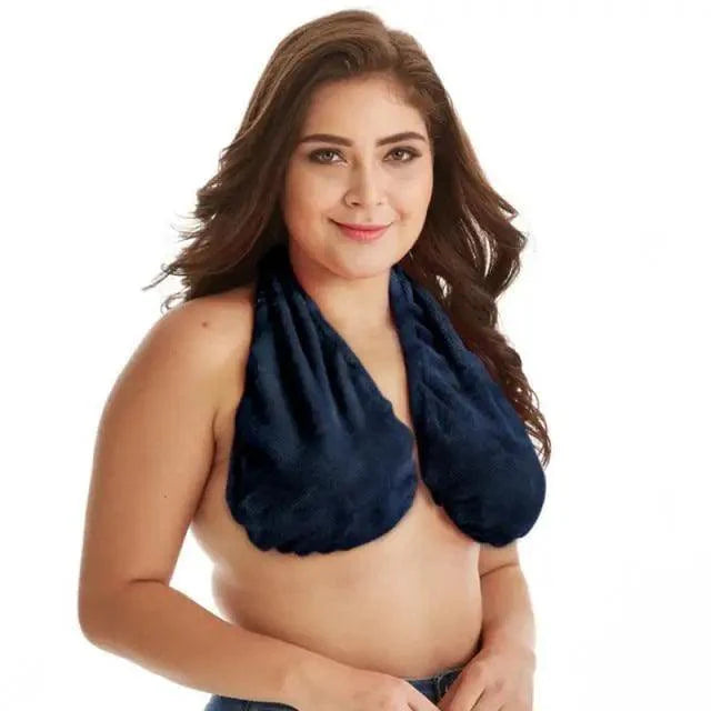 Comfortable Women Towel Bra Chest Hanging Neck Wrapped Big Bra Breastfeeding Lightweight Ladies Towel Bra