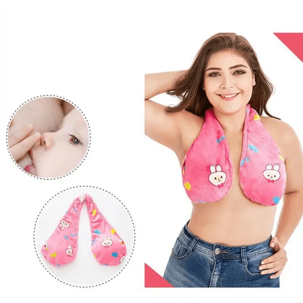 Comfortable Women Towel Bra Chest Hanging Neck Wrapped Big Bra Breastfeeding Lightweight Ladies Towel Bra