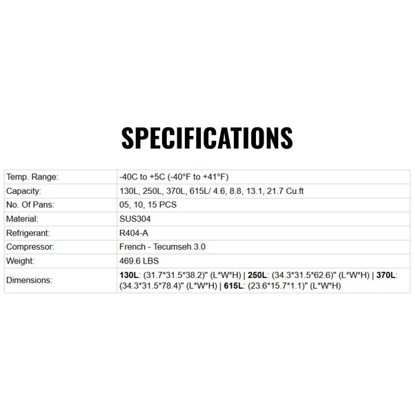 Commercial Heavy-Duty Extra-Low Temperature Blast Chiller Freezer (SAK46083)