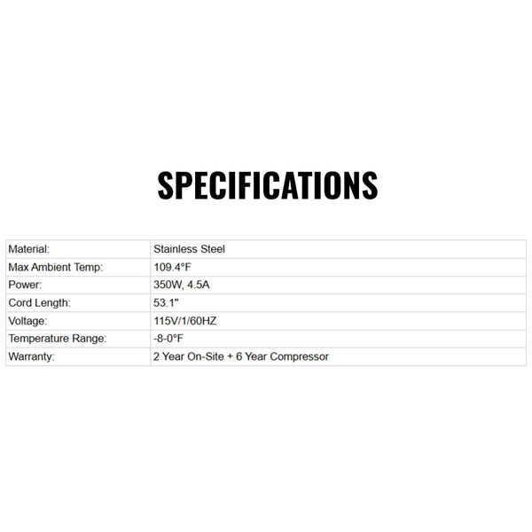 Heavy-Duty Commercial Stainless Steel Undercounter Worktop Freezer (SAK47218)