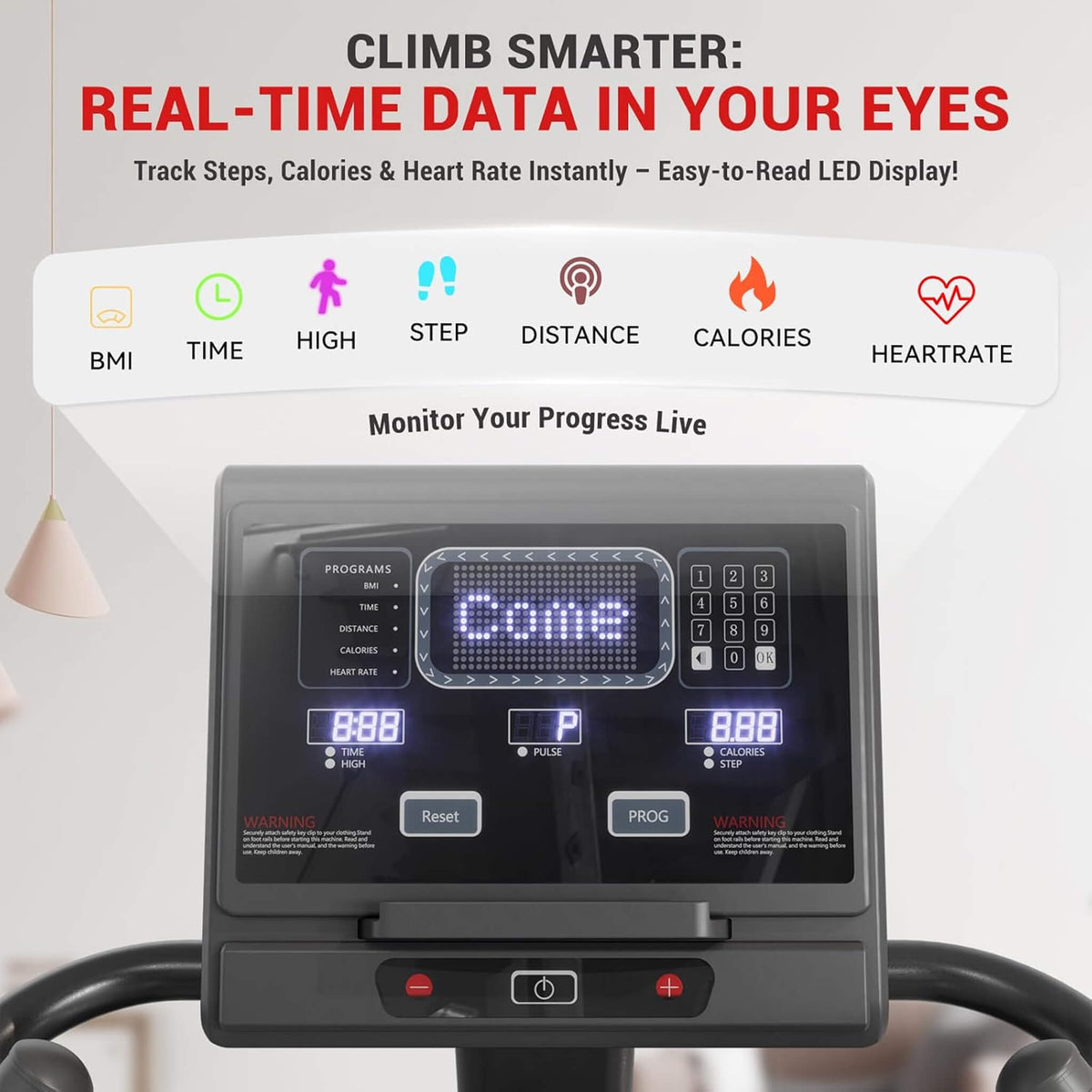 Commercial Stair Stepper With LED Display And 15 Resistance Levels (SAK91837)
