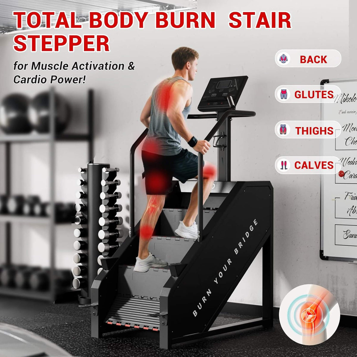 Commercial Stair Stepper With LED Display And 15 Resistance Levels (SAK91837)