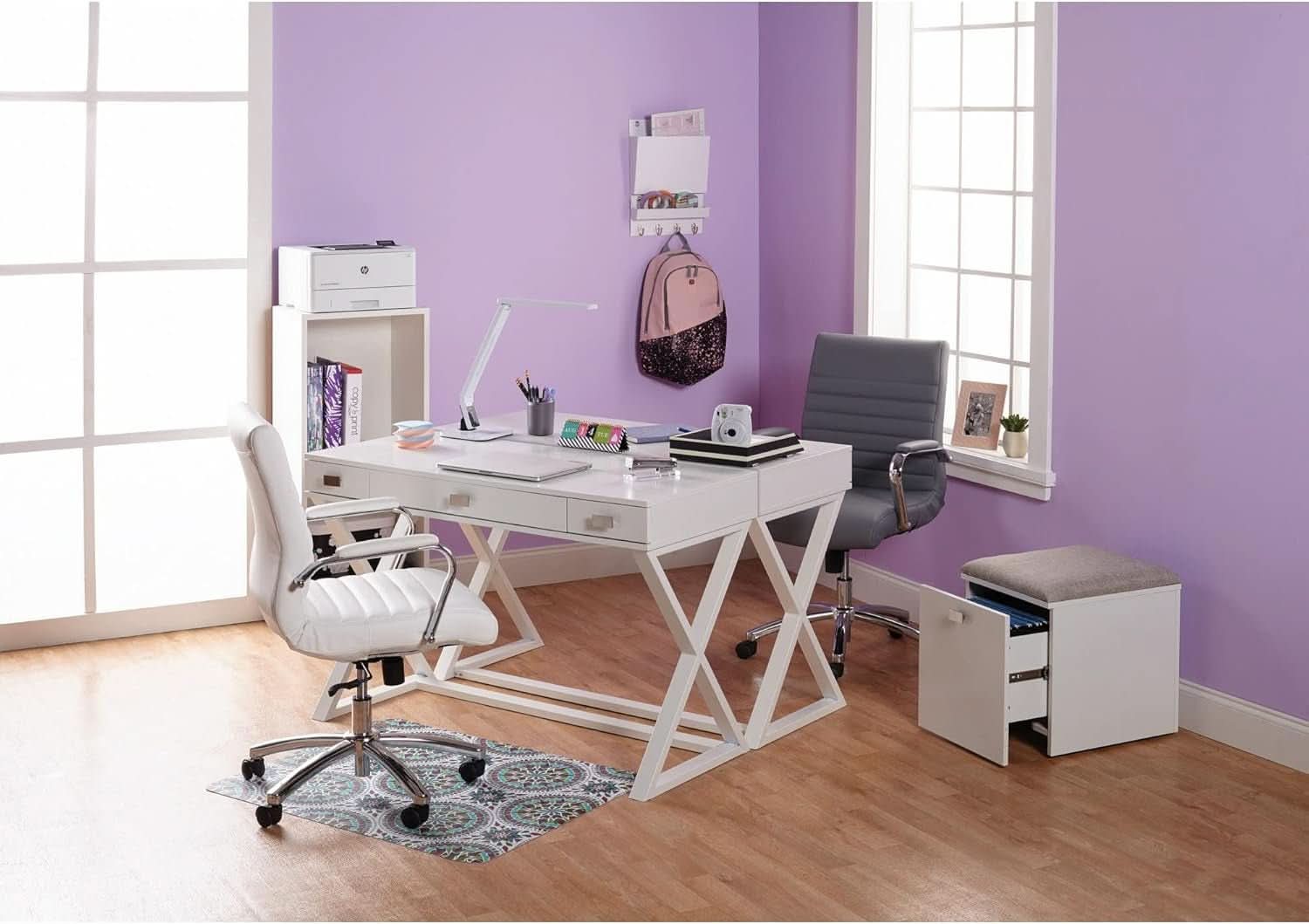 Compact White Writing Desk for Small Spaces and Creativity