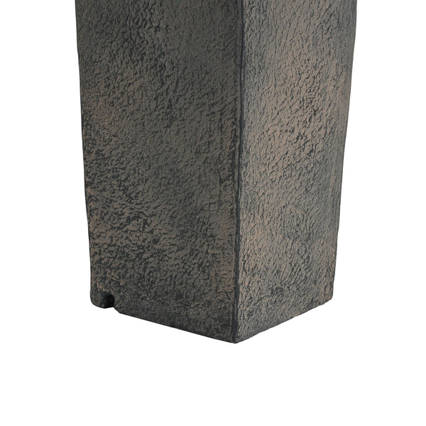 Concrete Orb Column Outdoor Water Fountain with LED