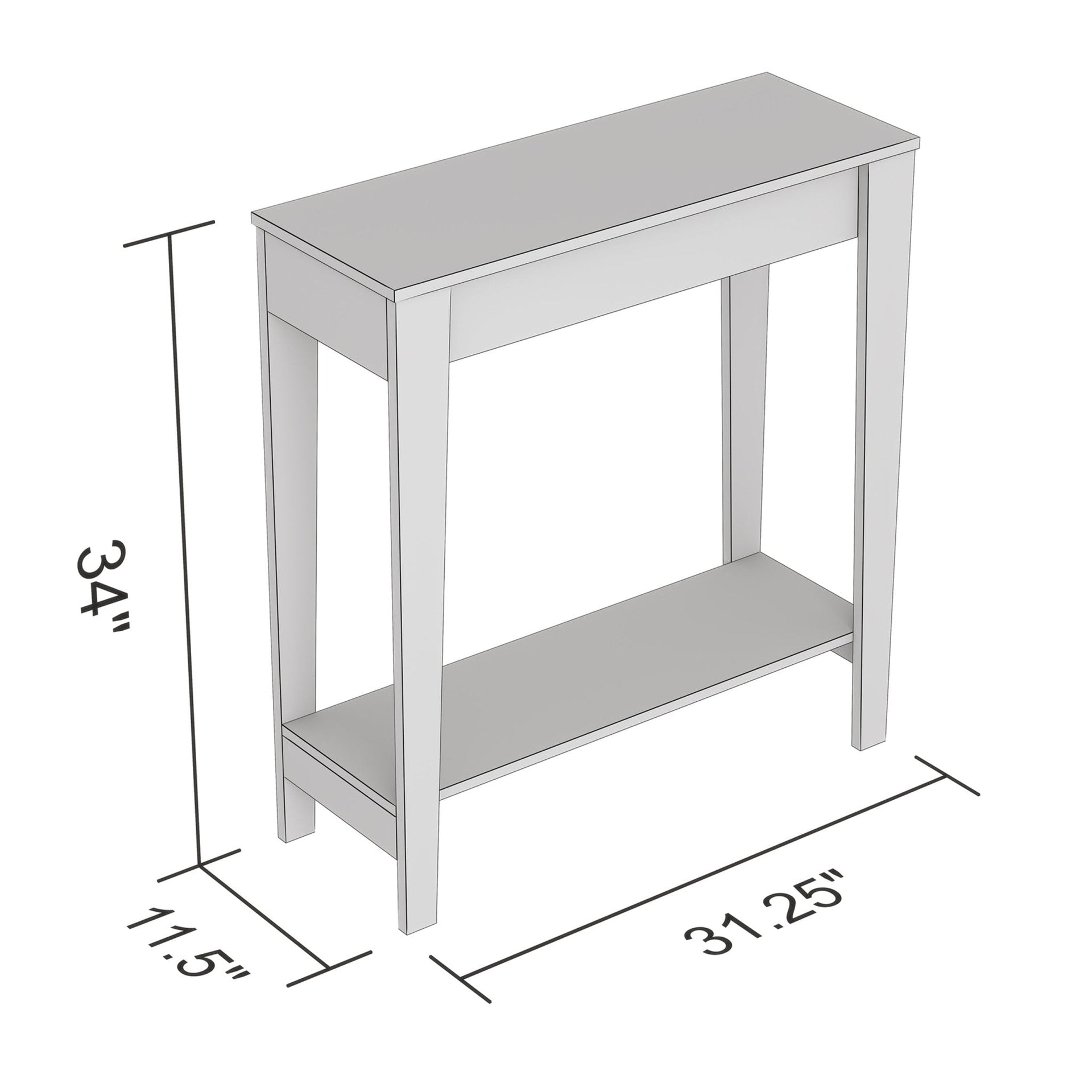 Console Sofa Table Brown Reclaimed Wood 1 Shelf