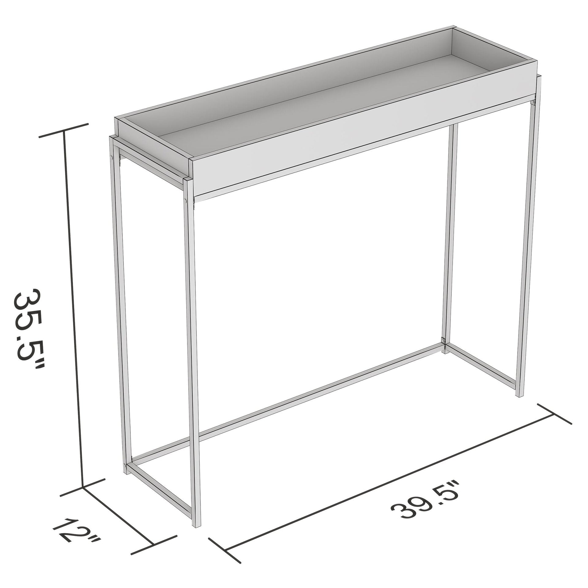 Console Sofa Table Brown Reclaimed Wood Sunken Tray