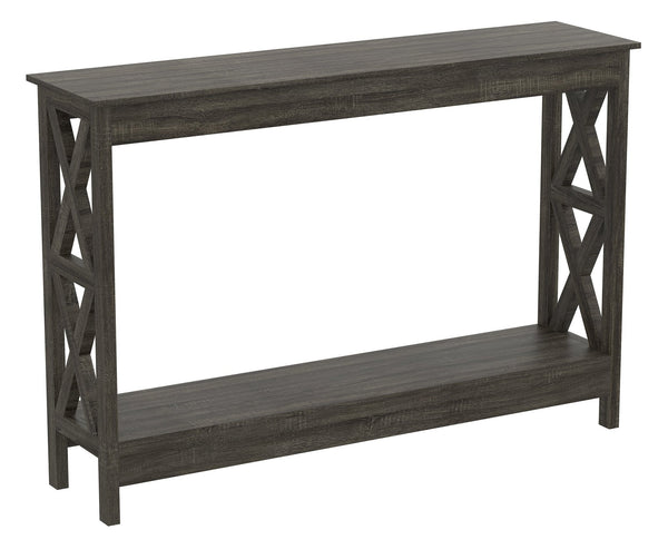 Console Sofa Table Dark Grey 1 Shelf
