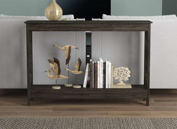 Console Sofa Table Dark Grey 1 Shelf